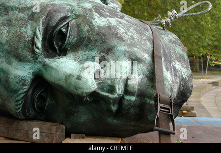 Demontage der Sowjetisches Ehrenmal in Berlin-Treptow Stockfoto
