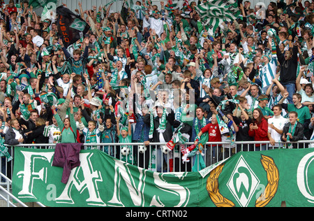 Fußball-Fans von Werder Bremen 1899 Stockfoto