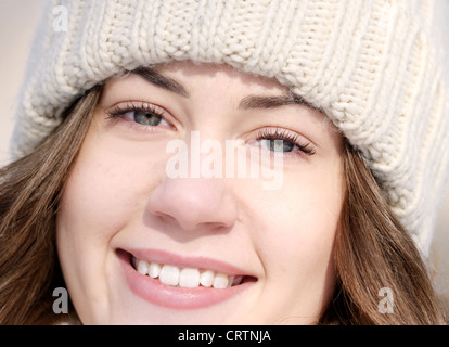 Portrait der schönen Frau hautnah Stockfoto