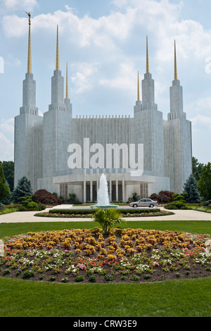 Washington D. C. Tempel, Kirche von Jesus Christus von Heiligen auch bekannt als Mormonen Stockfoto