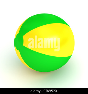Aufblasbarer Ball über weiß. 3D render Stockfoto