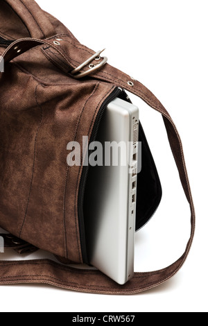 moderne Laptop in einer Tasche Stockfoto