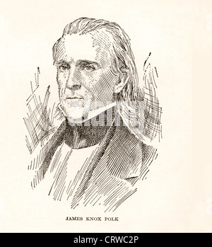 James Knox Polk, 1795-1849, Staatsmann, Elfter Präsident der Vereinigten Staaten, Stockfoto