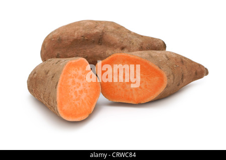 Süße Kartoffeln, Süßkartoffeln, Yams, Süßkartoffeln, Orange weiter ausgearbeitet Stockfoto