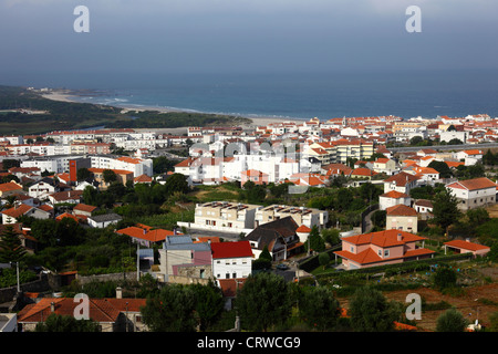 Blick über den Strandresort Vila Praia de Ancora, Nordportugal Stockfoto