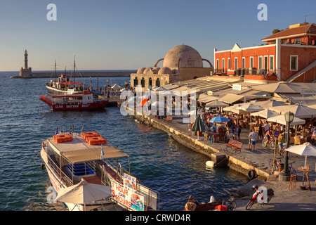 Venezianischen Hafen, Chania, Kreta, Griechenland Stockfoto