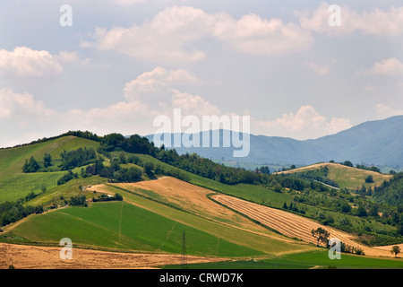 Italien, Emilia Romagna, Castell'Arquato, Landschaft Stockfoto