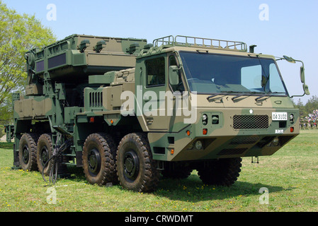 JGSDF Type03 SAM Radar, Luft-Verteidigung-Artillerie-Schule Einheit Stockfoto