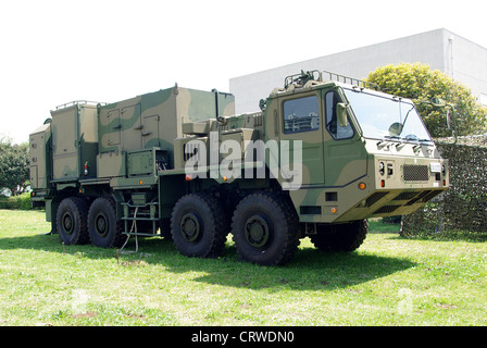 JGSDF Type03 SAM Radar, Luft-Verteidigung-Artillerie-Schule Einheit Stockfoto