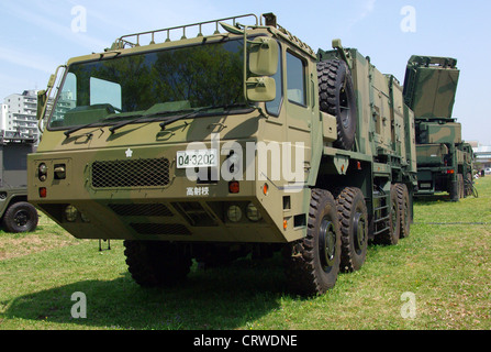 JGSDF Type03 SAM Radar, Luft-Verteidigung-Artillerie-Schule Einheit Stockfoto