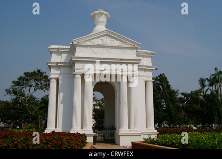 Pondicherry Park Monument namens Aayi Mandapam French Quarter der malerischen Regierung Park benannt Bharathi Park in Indien Stockfoto