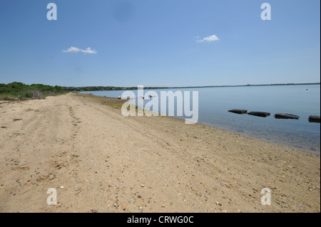 Montauk Hafen / Marina, Long Island, New York. Stockfoto