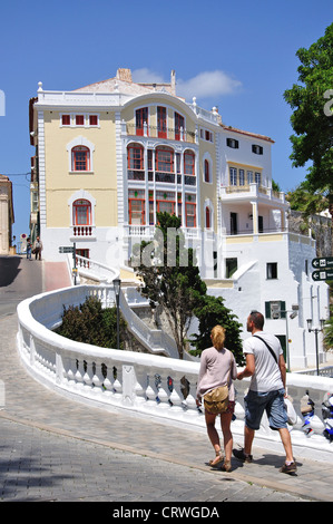 Modernistisch inspirierten, Casa Mir, Placa d ' Espanya, Mahón, Menorca, Balearen, Spanien Stockfoto