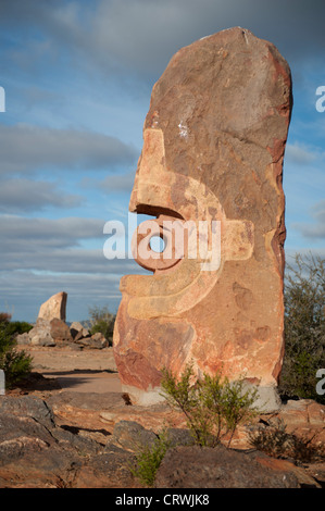 Details der Living Desert Skulptur Website, eine Open-Air-Kunstausstellung in der Outback von Broken Hill, New South Wales eingerichtet Stockfoto