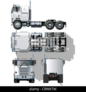 detaillierte Darstellung semi-LKW Stockfoto
