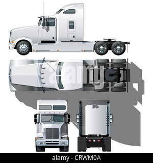 detaillierten semi-LKW Stockfoto