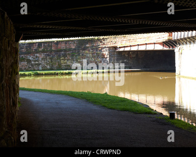 Chester Canal Basin treffen Shropshire Union Canal in Chester Cheshire UK Stockfoto