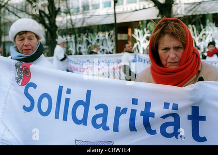 Aktivisten von Amnesty International Stockfoto