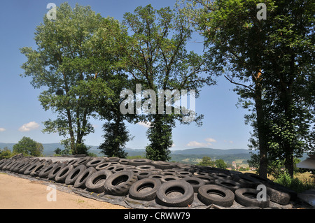 Silo in der Natur Livradois Auvergne Frankreich Stockfoto