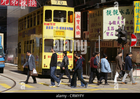 Straßenszene in Hong Kong Stadt Stockfoto