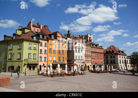 Schlossplatz in der alten Stadt von Warschau (Warszawa). Stockfoto