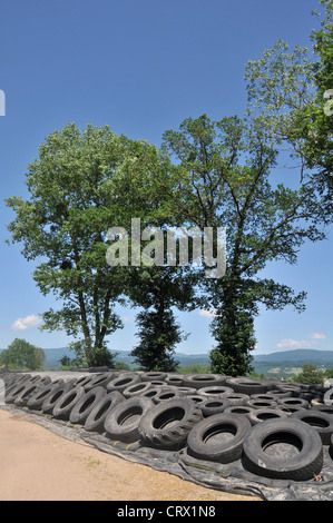 Silo in der Natur, Livradois, Auvergne, Frankreich Stockfoto