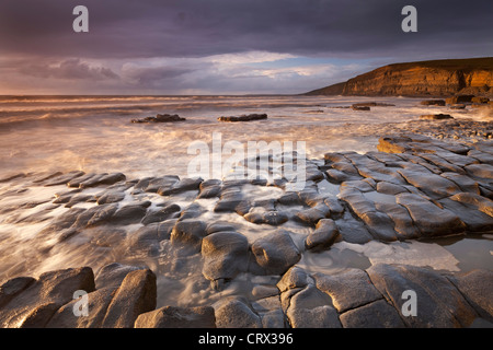 Dunraven Bay auf der Glamorgan Heritage Coast, South Wales. Winter (Dezember) 2011. Stockfoto