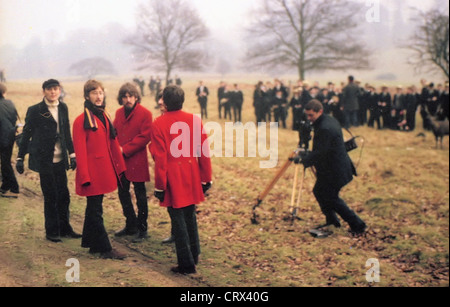 003579 - the Beatles Dreharbeiten Penny Lane in Knole Park, Sevenoaks am 7. Februar 1967 Stockfoto