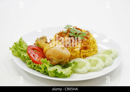 Khao Mok Kai thai-Küche Stockfoto