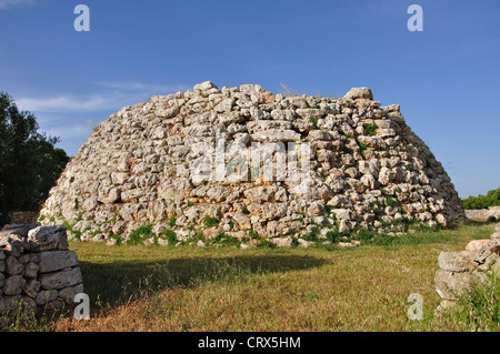 Die prähistorische, archäologische Seite von Trepucó, in der Nähe von Mahon, Menorca, Balearen, Spanien Stockfoto