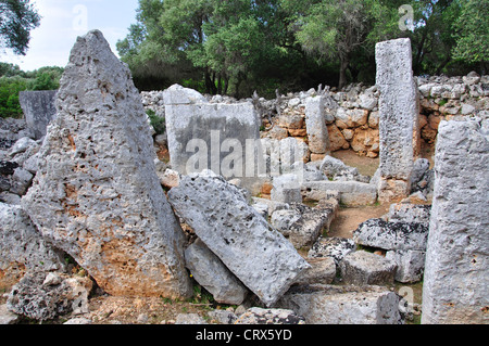 Die prähistorische, archäologische Seite von Trepucó, in der Nähe von Mahon, Menorca, Balearen, Spanien Stockfoto