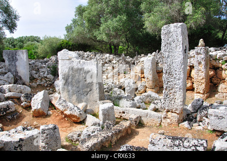 Die prähistorische, archäologische Seite von Trepucó, in der Nähe von Mahon, Menorca, Balearen, Spanien Stockfoto