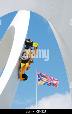 Ayrton Senna Lotus 99 t, Jerry Judah Skulptur auf dem Goodwood Festival of Speed 2012 Stockfoto