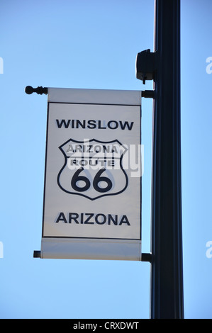 Winslow, Arizona, USA - eine Stadt entlang der historischen Route 66 Stockfoto