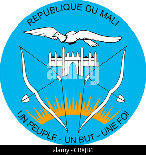 Wappen der Republik Mali. Stockfoto