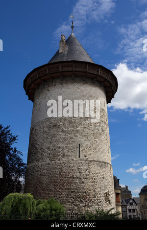 Der Jeanne d ' Arc Turm (Tour Jeanne d ' Arc), gebaut Anfang des 13. Jahrhunderts, wo Joan of Arc im Jahre 1430, Rouen, Frankreich inhaftiert war. Stockfoto