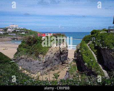 Die Insel, Towan Beach Newquay Cornwall Stockfoto