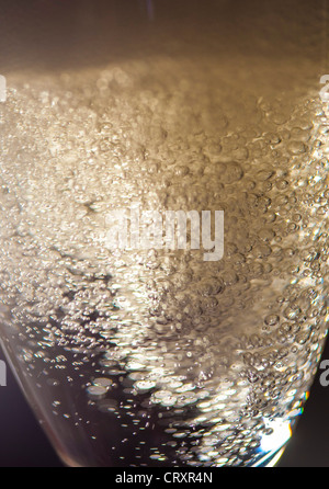 Europa italienischer Schaumwein Bläschen im Glas Stockfoto