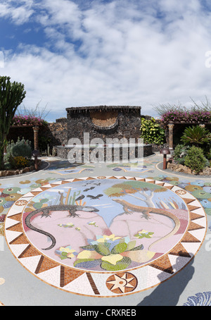 Spanien, La Palma, Mosaik der Plaza La Glorieta in Las Manchas Stockfoto