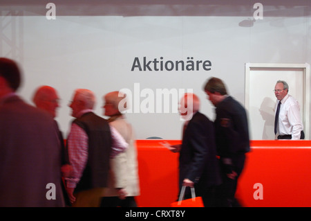Aktionäre von e.on HV Anlass in Essen Stockfoto