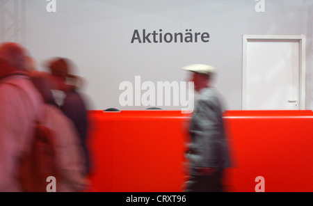 Aktionäre von e.on HV Anlass in Essen Stockfoto