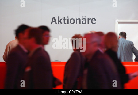 Aktionäre von e.on HV Anlass in Essen Stockfoto