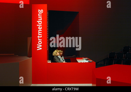 Wort Nachricht, e.on-Hauptversammlung in Essen Stockfoto