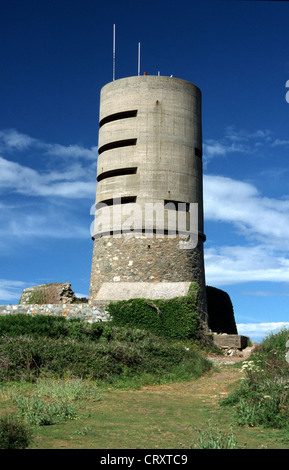 Channel Islands, Guernsey, Messung post FORT Saumarez Stockfoto