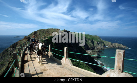 Kanalinseln, feudalen Sark, La Coupee Stockfoto