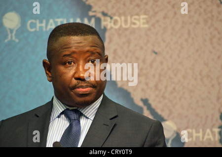 Julius Maada Bio, Trägerin der Partei SLPP für Sierra Leone Wahlen 2012 Stockfoto