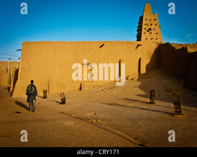 Djingareyber Moschee, erbaut im Jahre 1325 des andalusischen Architekten und Dichter Abu Es Haq es Saheli, Timbuktu, Mali. Afrika. Stockfoto