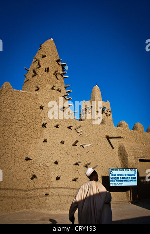 Djingareyber Moschee, erbaut im Jahre 1325 des andalusischen Architekten und Dichter Abu Es Haq es Saheli, Timbuktu, Mali. Afrika. Stockfoto