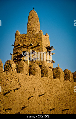 Djingareyber Moschee, erbaut im Jahre 1325 des andalusischen Architekten und Dichter Abu Es Haq es Saheli, Timbuktu, Mali. Afrika. Stockfoto
