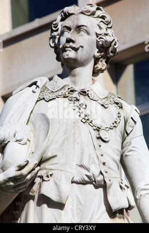 Denkmal der barocken Malers Sir Anthony Van Dyck in Antwerpen, Belgien Stockfoto